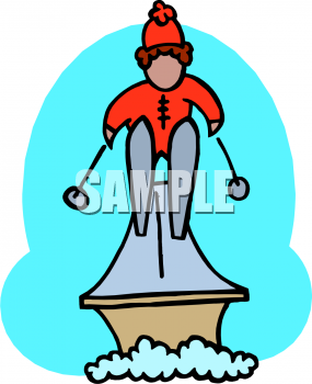 Skiing Clipart