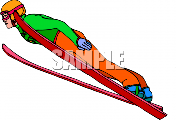 Skiing Clipart