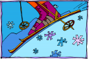 Skiing Clipart