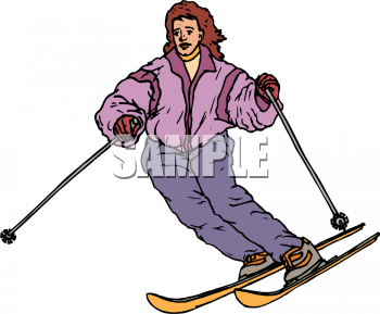 Skiing Clipart