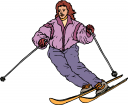 Skiing Clipart
