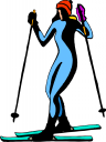 Skiing Clipart