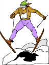 Skiing Clipart