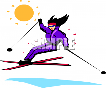 Skiing Clipart