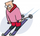 Skiing Clipart