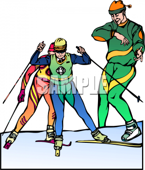 Skiing Clipart
