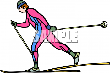 Skiing Clipart