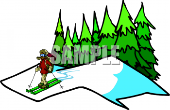Skiing Clipart