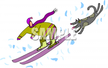 Skiing Clipart