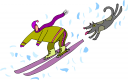 Skiing Clipart