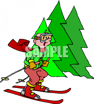 Skiing Clipart