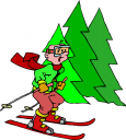 Skiing Clipart