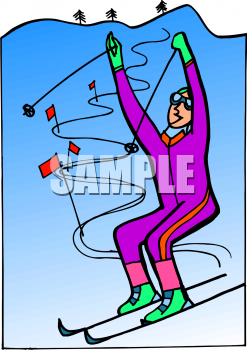 Skiing Clipart