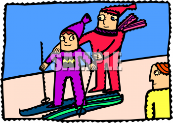 Skiing Clipart