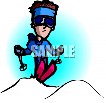 Skiing Clipart