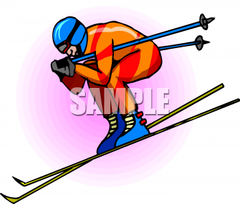 Skiing Clipart