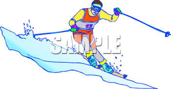Skiing Clipart