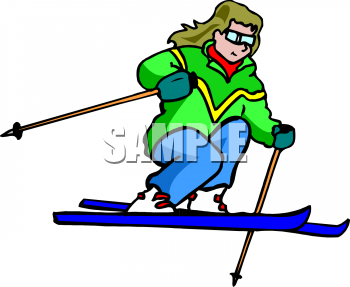 Skiing Clipart