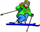 Skiing Clipart