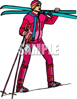 Skiing Clipart