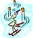 Skiing Clipart