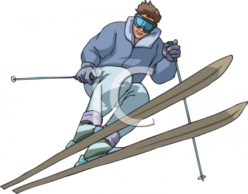 Skiing Clipart