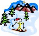 Skiing Clipart
