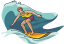Surfing Clipart