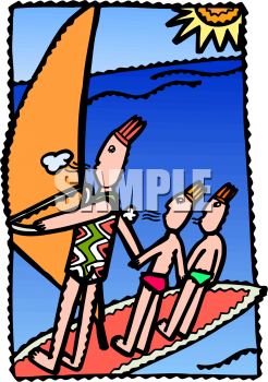 Windsurfing Clipart