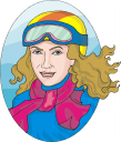 Skiing Clipart