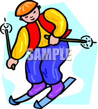Skiing Clipart