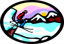 Skiing Clipart