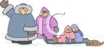 Santas Sled Clipart