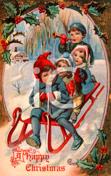 Santas Sled Clipart