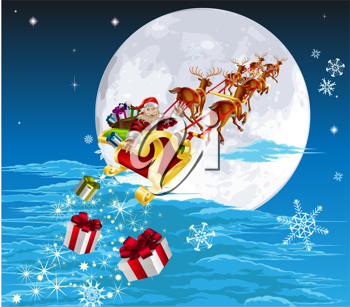 Santas Sled Clipart