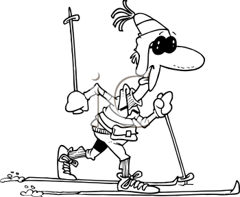 Skiing Clipart