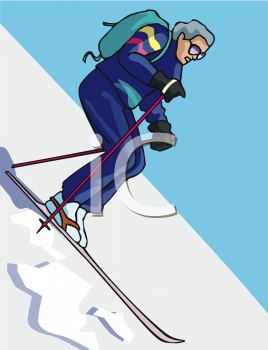 Skiing Clipart
