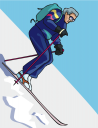 Skiing Clipart