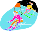 Skiing Clipart