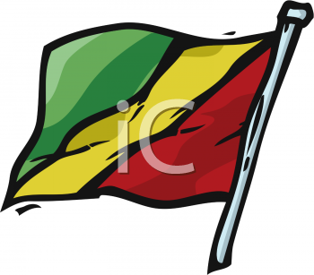 Congo Flag Clipart