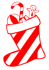 Free Christmas Stocking Clipart