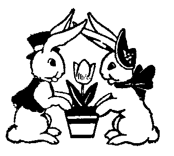 Free Black and White Easter Clipart