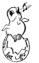 Free Black and White Easter Clipart