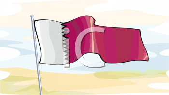 Qatar Flag Clipart