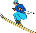 Skiing Clipart