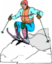 Skiing Clipart